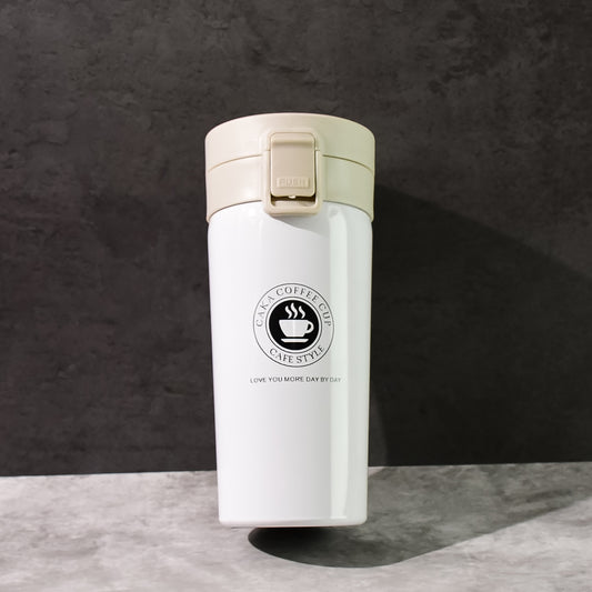 Stainless Steel Vacuum Insulated Coffee Flask With Flip Lock Lid (400ml 1 Pc)