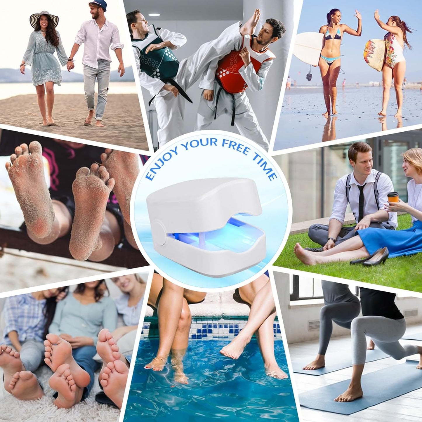 12915 Rechargeable Nail Fungus Treatment For Toenail Toe Nail Fungal Treatment Nail Fungus Laser Device Anti-fungal Nail Treatment For Hand Feet Infections Remover For Home Use