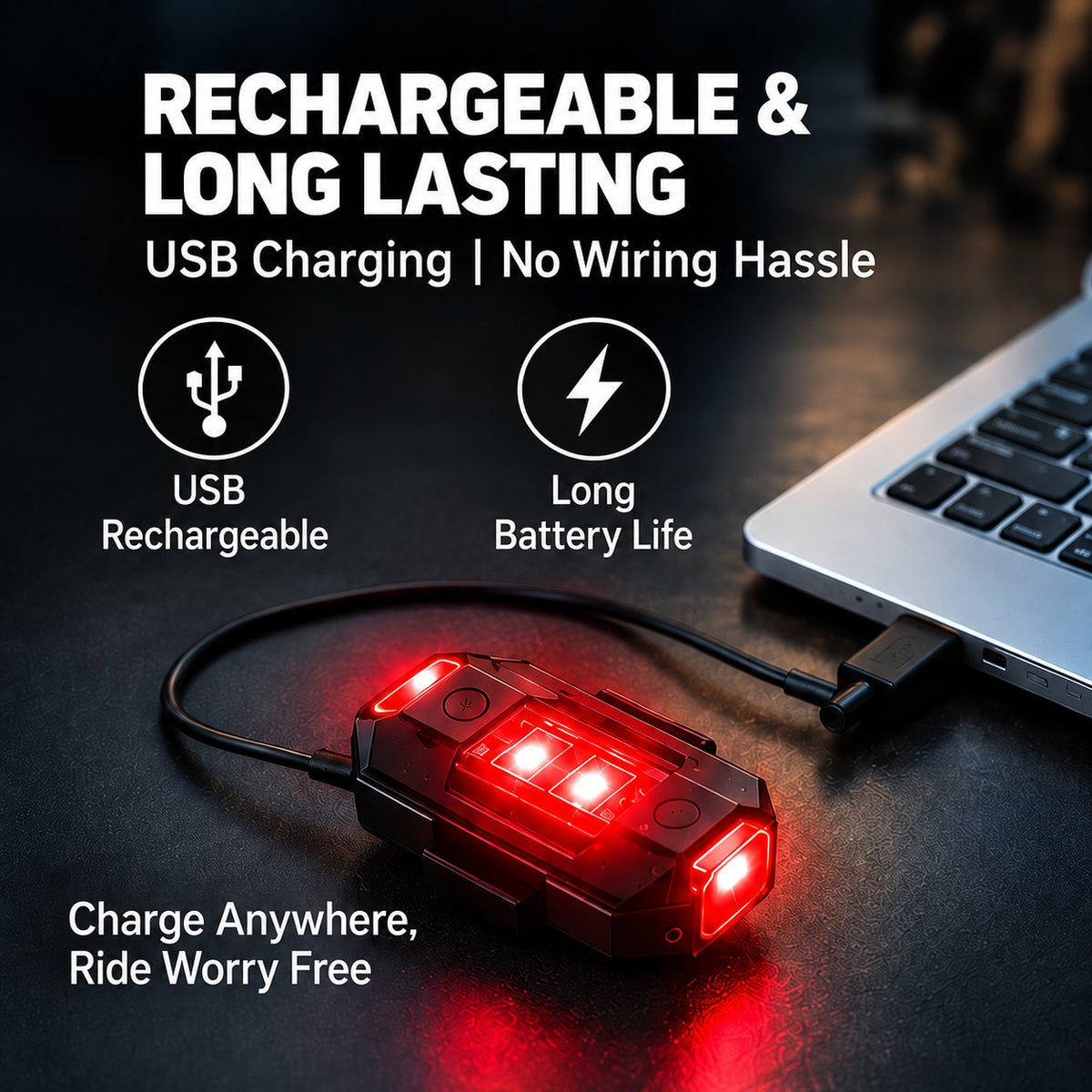 7 Colors Exterior Night Signal LED Light With USB (Pack Of 2)
